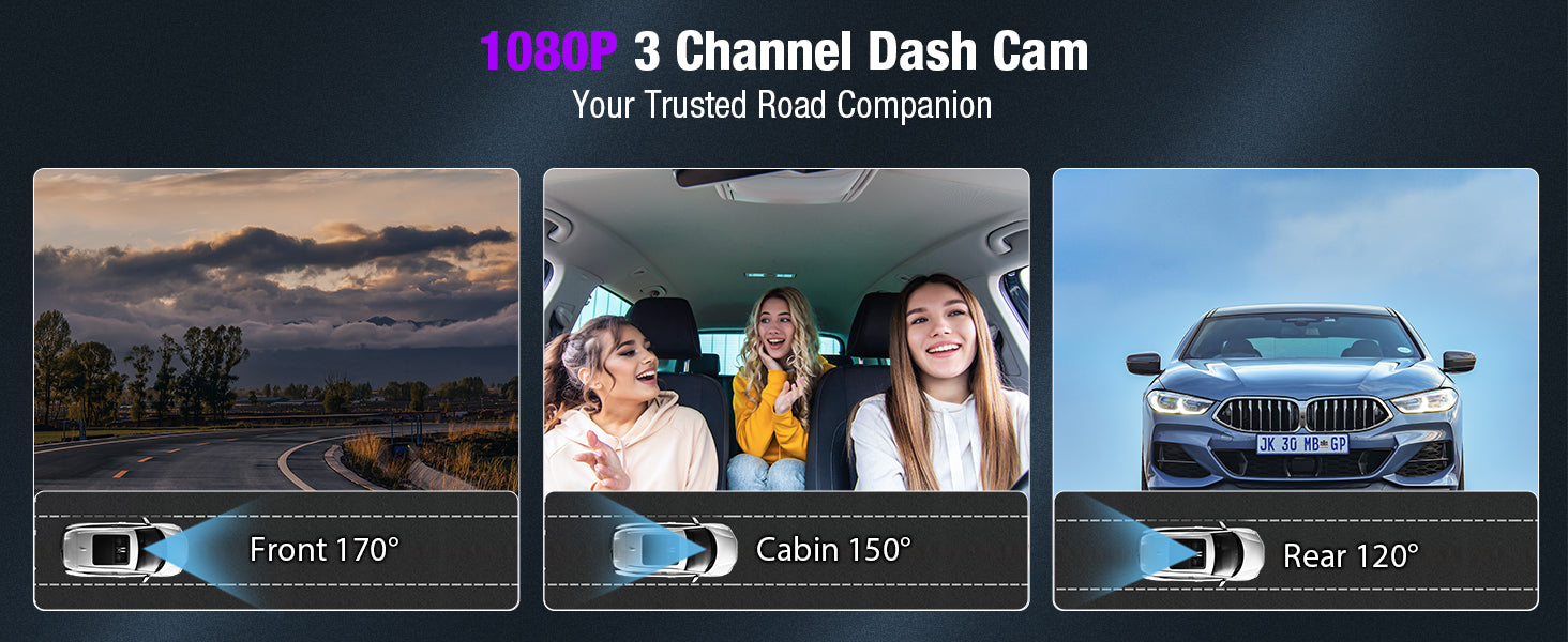 Tuisau 3 Channel 4K Dash Cam Front Inside Rear View
Tuisau 4K WiFi Dash Camera with Night Vision
Tuisau Triple Dash Cam with Parking Mode and G-Sensor
Tuisau Dash Cam with 64GB Card Front and Rear Recording
Tuisau 4K Car Camera with 5GHz WiFi and APP Control
Tuisau Triple Lens Dash Cam 4K/2.5K+1080P+1080P
Tuisau Front and Rear Dash Cam for Cars Night Vision
Tuisau J10 3 Channel Dash Camera with Loop Recording