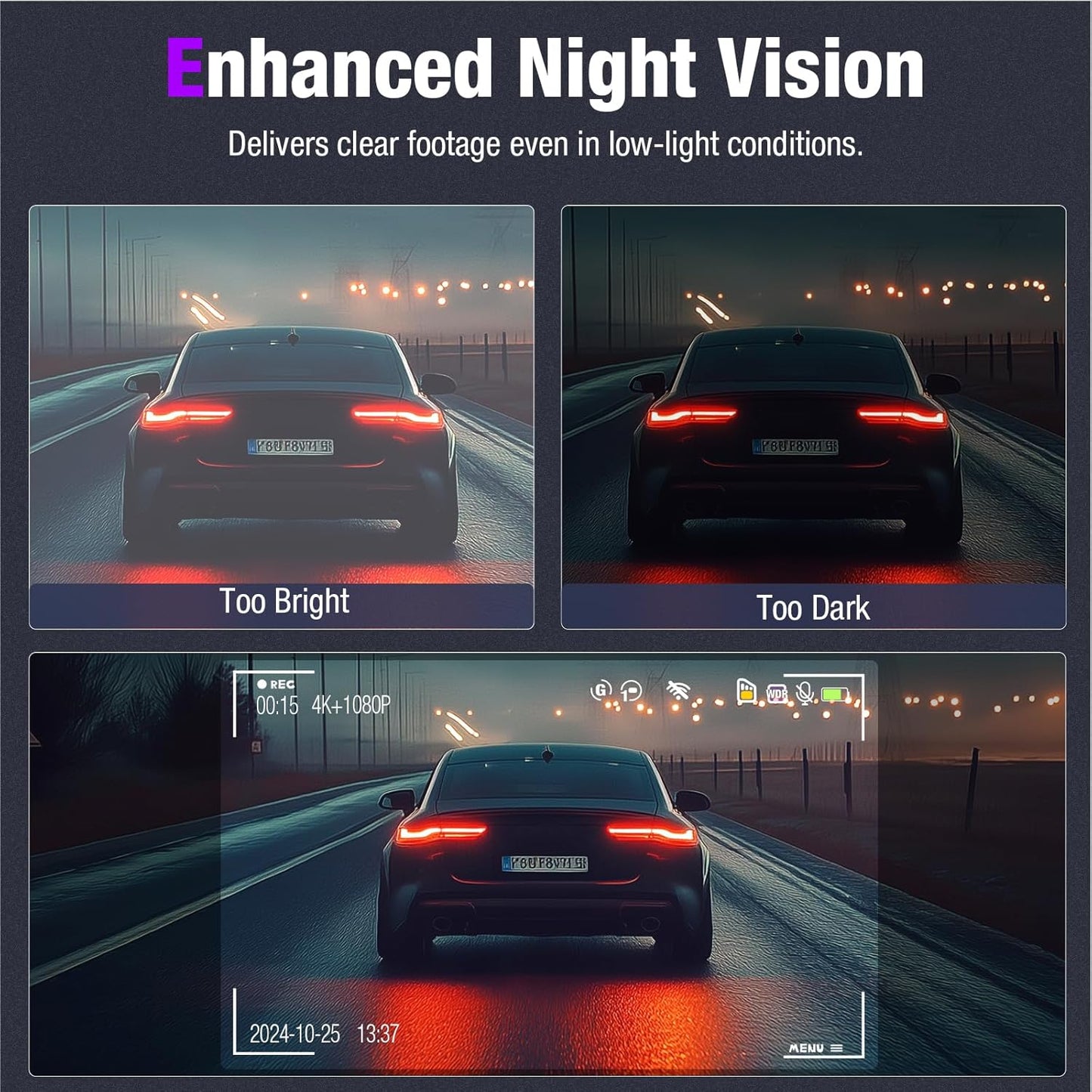 Tuisau 3 Channel 4K Dash Cam Front Inside Rear View
Tuisau 4K WiFi Dash Camera with Night Vision
Tuisau Triple Dash Cam with Parking Mode and G-Sensor
Tuisau Dash Cam with 64GB Card Front and Rear Recording
Tuisau 4K Car Camera with 5GHz WiFi and APP Control
Tuisau Triple Lens Dash Cam 4K/2.5K+1080P+1080P
Tuisau Front and Rear Dash Cam for Cars Night Vision
Tuisau J10 3 Channel Dash Camera with Loop Recording